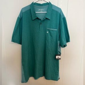 Eddie‎ Bauer free dry, green polo size XXXL NWT